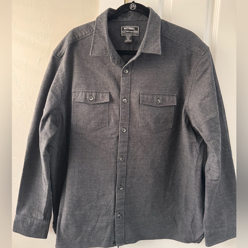 Men's Charcoal Shirt Jacket by Nautica